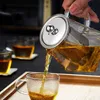 350/550/750/950ML Borosilicate Glass Teapot Heat Resistant Square With Tea Infuser Filter Milk Oolong Flower 210813