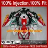 Injection Body For Aprilia RS4 RS-125 RSV RS 125 RR 125RR 06-11 34No.17 RSV-125 RSV125 RS125 R 06 07 08 09 10 11 RSV125RR 2006 2007 2008 2009 2010 2011 Fairings red white