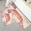 Alfombras nórdicas para cocina, juego de alfombrillas, tira larga, puerta de entrada, hogar, baño, dormitorio, felpudo, alfombra decorativa de terciopelo de cristal