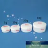 100pcs 5g / 20g / 30g / 50g vuoto bianco plastica PP vasetti cosmetici contenitori per la cura della pelle bottiglia di lozione viso crema morbida campione vaso gel scatola prezzo di fabbrica design esperto qualità