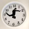 Wall Clocks Monty Python Inspired Silly Walk Clock Creative Silent Mute Art For Home Living Room Decor L66