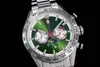 4 f￤rger Men's 44mm Business Casual Watch VK63 Battery rostfritt st￥l Case Strap Montre de Luxe bekv￤m armbandsur295o