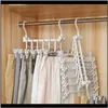 Hangers Kledingrekken Huishoudelijke Organisatie Tuin 3D Ruimtebesparende Magic Clothes Hanger Met Haak Home Tools Closet Organizer Rack DRO