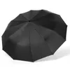 Umbrellas Automatic Folding Rain Umbrella Windproof Black UV Protection Sun Men Women Outdoor Travel Portable Business