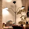 Serge mouille lâmpada de chão com 3 braços, estilo nórdico, preto, luz de pé, fundo de parede, quarto, escritório, loft, sala de estar, suporte de ferro lighti7887222