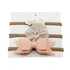 3pcs mignon 3pcs / terrain feutre ruban de dentelle de dentelle de dentelle de rose fleur baby nylon bandeau filles nouveau-née shabby mousseline de mousseline de mousseline de mousseline de cheveux