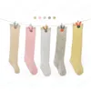 Chaussettes d'été en maille creuse pour bébé fille, mignonnes, au-dessus du genou, respirantes, douces, couleur unie, longues chaussettes pour enfants en bas âge