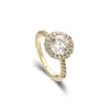 Обручальные кольца Kfvanfi Классический стиль Золотого цвета Большой циркон с одним камнем кольцо для женщин Ladies3875694