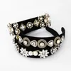 Fashion Flantel Rhinestone Inlaid Жемчужная Цветок Геометрическая оголовье Для Женщин Головной Волос Аксессуар