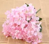 2021 flores artificiais Silk Hydrangea para festival decoração comercial decoração casamento corredor buquê de flor