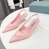 2022 women Sandals party fashion leather Pointed Dance shoe new sexy designer high heels Super Lady wedding Metal Belt buckle Beach Women shoes size 34-41 With box