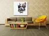 Pintura a óleo de animal decorada, imagem abstrata, tintas de arte em tela, pintada à mão para decoração de parede de sofá, sem moldura2428