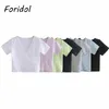 V Neck T-shirt Branco Camisa das Mulheres Camisa Casual Verão Preto Mulheres Mulheres Harajuku Slim Ops Camisas 210427