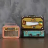 Nostalgic Retro Metal Car Redio Tissue Box Model Multifunction Decoration Ornament Room Display Tissue Pumping Storage Box Gifts 210326