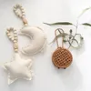 Perline di legno in stile nordico Mobiles Moon Star Heart Ornaments Dream Catcher Decorazione della camera dei bambini Tende appese a parete Decorative ZYY814