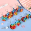 Porte-clés Simple Dimple Fidget Toys Pousser Bulle Jouet Sensoriel Coloré Lumineux Doux Squishy Antistress Porte-clés Pendentif