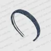 Designer Women Demin Hair Accessories High Quality Letter Hairband Small Slim Little Wrap Blue Black Hoop with Box Girls Party Dat3826507