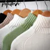 Женский свитер Turtleneck Trending мода верхняя осень и зима корейский пуловер трикотаж 211007
