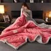 Blankets Super Warm Blanket Weighted And Throws Luxury Thick Fluffy For Beds Fleece Soft Winter Adult Bed Cover