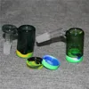 Raccoglitore di cenere di vetro narghilè maschio da 14 mm con contenitore in silicone colorato bong in silicone dritto bong per acqua in vetro per tubi da fumo