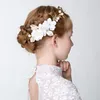 Barns huvudstycke blomma flicka bröllop hår tillbehör för kvinnor krona kransflickor födelsedag prestanda pannband