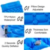 Outdoor Pads V-design Camping Inflatable Mattress Semi-automatic Waterproof Portable TPU Nylon Sleeping Tent Travel Mat