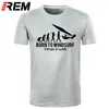 REM Vente Chaude Drôle Vintage Born To Windsurf Evolution Drôle T-shirt pour hommes 210324