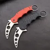 High Quality Practice Claw knife 420C Satin Blade G10 Handle Trainer Karambit EDC Outdoor Sport Tools Gift Knives
