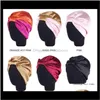 Beanie/Skull Hats Caps Hats, Scarves & Gloves Fashion Aessories Drop Delivery 2021 6 Colors Satin Salon Bonnet Night For Natural Curly Hair D