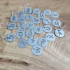 Novidade Itens 26 PCS Letras de Aço Inoxidável Placas Etiquetas Redondas Mark Sign Classificação Tags Metal Alfabeto Item Marcador A-Z Sign286o