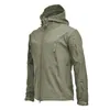 Military Shark Skin Soft Shell Jacket Men Outdoor Tactical Waterproof Army Combat Hooded Bomber X0710