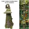 Hars Fairy Tale Standbeeld Bird Feeder 2 in 1 Kolibrie Feeder Decoratie Outdoor en Tuin Yard Gazon Ornamenten Bloempot Decor