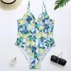 Seksi Baskı Mayo Kadınlar Mayo Push up Monokini Brezilyalı Bather Mayo Yaz Plaj Kıyafeti Yüzmek Lady 210521