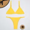 Push Up Bikini 2020 Sexy Swimsuit Stroje Kąpielowe Kobiet Stały Thong Brazylijski Mini Micro Bikini Zestaw Biquini Kostium Kąpielowy Kobiety Y0820