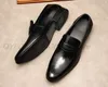 Yeni Lüks Moda Erkekler Ayakkabı Düğün Loafer Siyah Kalite Hakiki Deri Düğün Iş Elbise Ayakkabı Üzerinde Kayma Erkek Casual Ayakkabı
