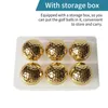 Golf Balls Unique Gold For Golfer Indoor Outdoor Swing Putter Training Ball Practice Gift Father Friend Christmas3590135