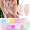 Nagel glitter 3D fluorescerende vlokken set holografische poeder powers paillette manicure kunst pigment decoratiehulpmiddelen glsp prud22