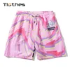 Sports Shorts Hommes Cartoons Bandes dessinées Print Bermuda Rose Pattern Beach Backball Board 210714