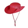 Chapeaux d'extérieur été large bord chapeau de pêcheur de soleil à double usage avec sangle Protection Anti-UV pare-soleil pêche pour unisexe