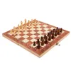 Jogo de xadrez de madeira International Chess Entertainment Game Set Dobrável Placa Educacional Durável e Resistente ao Desgaste 33 Z2