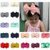 New Ribbed Nylon Headband,Cable Knit Nylon Baby Turban Head wraps for Baby Girls Knot Bows Hair Accessories