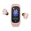 N8 TWS Bluetooth 2 in 1 polsbandjes Draadloze oortelefoon Smart Armbanden Slaap Tracker Stappenteller Bloeddruk Monitoring Sport Fitness Horloges