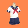 Jogo YANDERE Simulator Cosplay Traje Ayano Aishi Uniforme Chan JK Escola Mulheres Outfit Sailor Terno T-shirt + Skirt Y0913