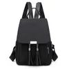 Fashion's Moda Nylon Mochila Travel Haypack Tassel Anti-Theft College School Shoulder Saco Mochila Estilo