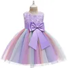 Flicka sommar spets prinsessa klänning barn blommig klänning klänningar för tjejer kläder barn födelsedagsfest tutu custome vestidos 211027