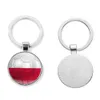 CRAZY  United Kingdom Flag Pattern Key Chain Car Keyring Holder Bag Pendant Charm Glass Keychain Jewelry Wholesale Price 2018