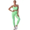 Calças de sutiã secundária 2 pcs conjunto preto yoga terno ginásio esporte mulheres fitnclothing yoga laranja conjunto azul treino seamloutfits branco x0629