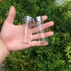 40ml Glass Crafts Jars Bottles Aluminum Screw Silver Cap Diy Gift Wedding Wishing 50pcs good qty