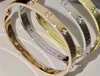 2021 مصمم فاخر الحب الأساور Bangle GFB 18K الذهب مطلي مع حقيبة بطاقة الصندوق الأصلية أرقام رمز فريدة