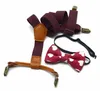 2022 new Children Adjustable lattice Suspenders 2019 new baby plaid Braces Kids Strap clip with Bow Tie 9 colors Belts